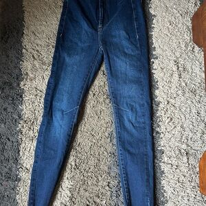 We The Free High Rise Dark Blue Jeans